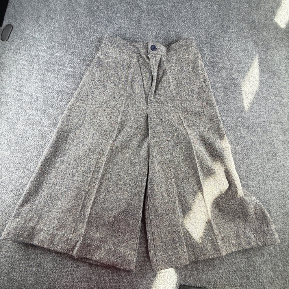 Vintage Casual Corner Confetti Tweed Culottes Gray Wide Leg Gaucho Pants 27W